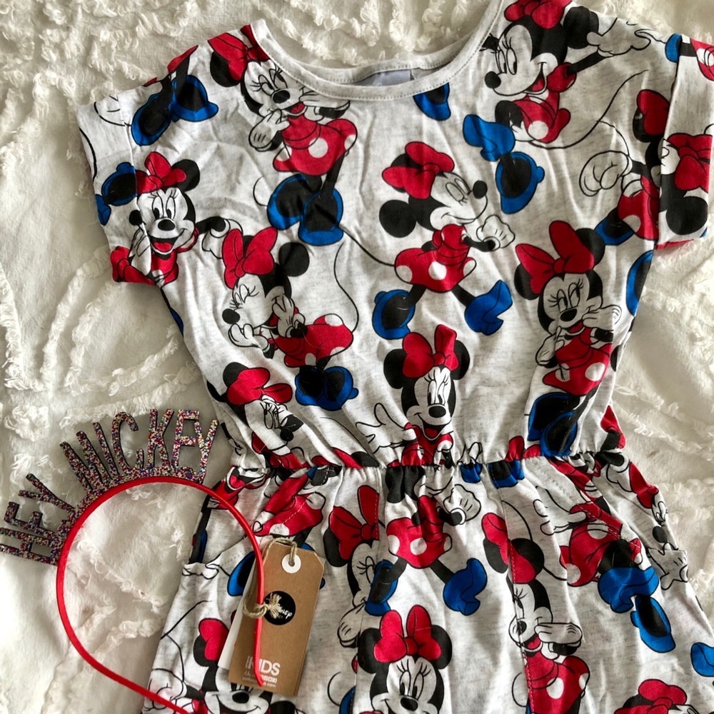 Minnie Mouse Dress + HEY MICKEY headband